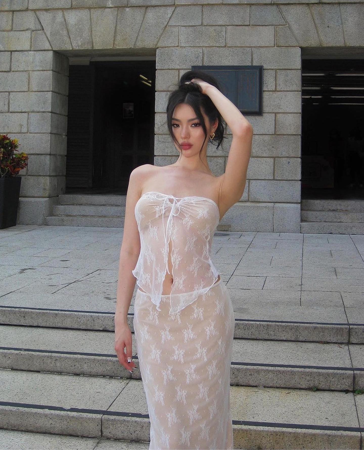 Fransız Dantelli İki Parça Takım