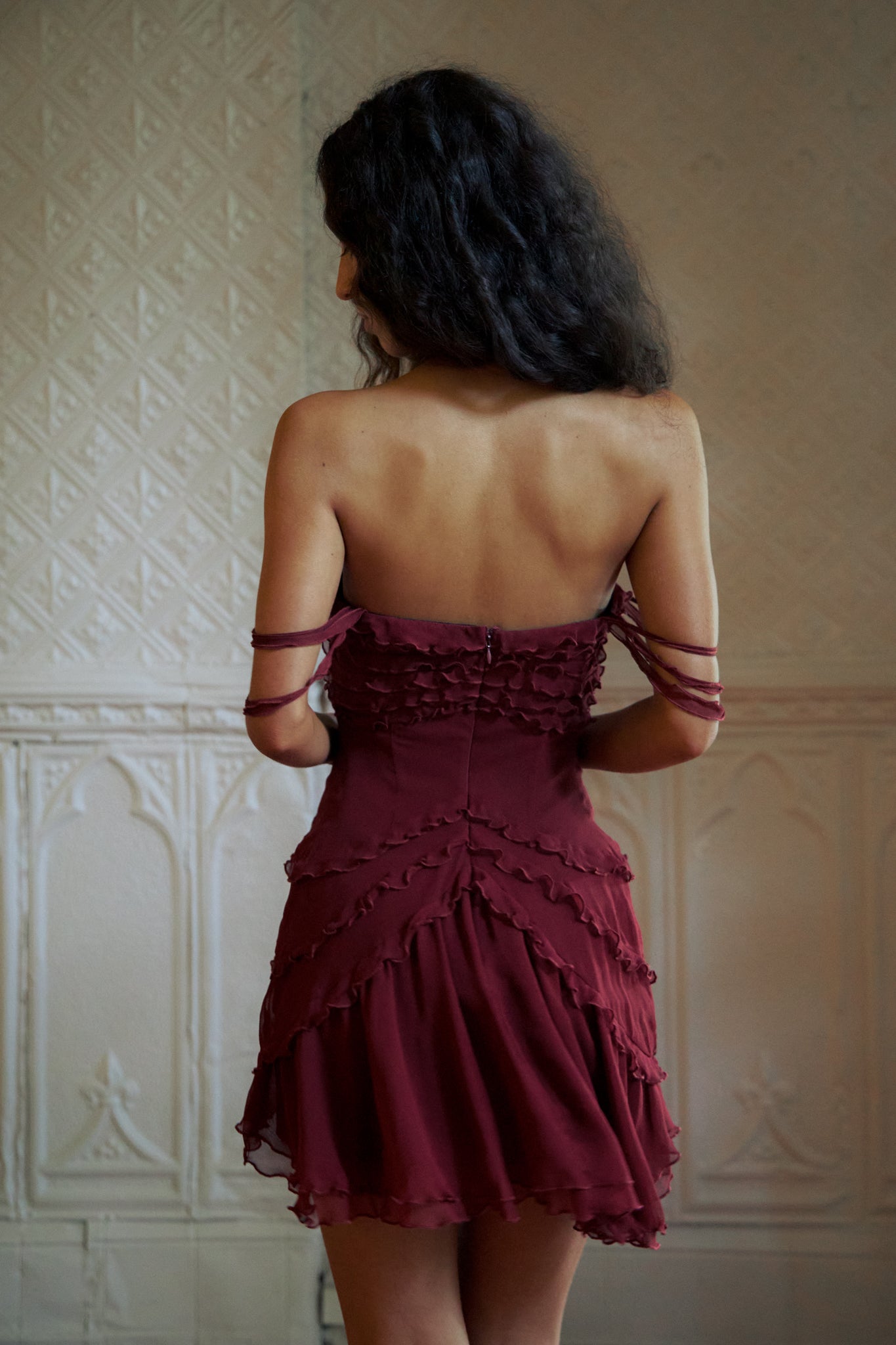 Cascading Mini Elbise