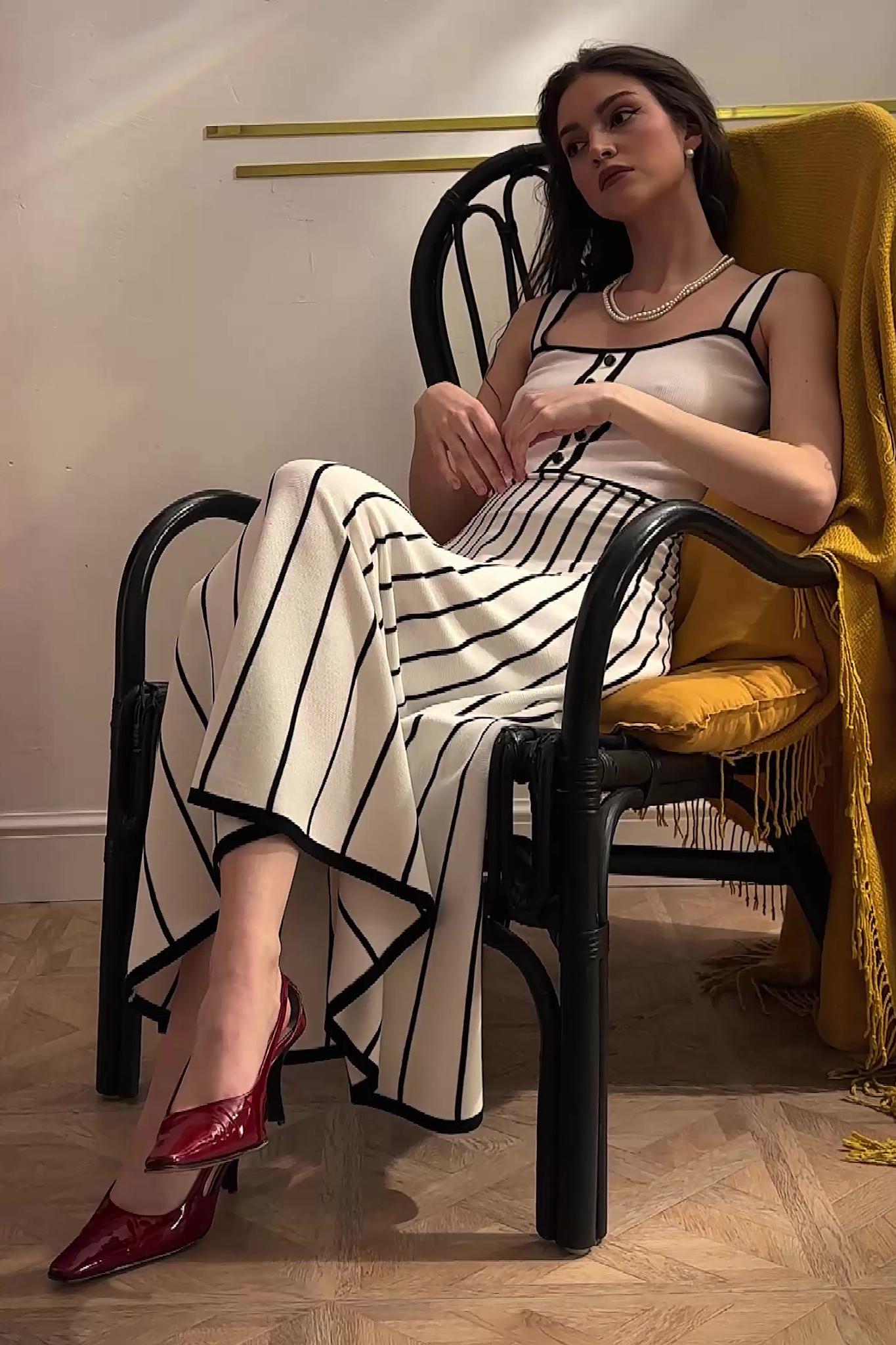 Pag Örgü Midi Elbise