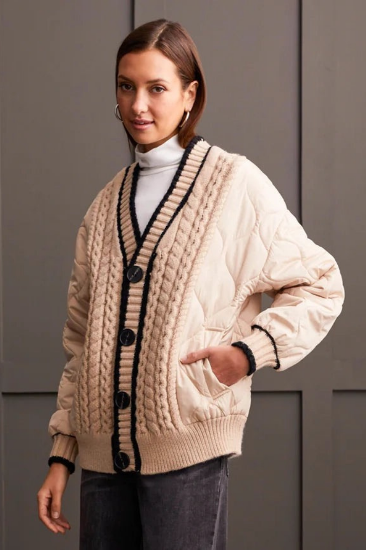 Jude Triko Detay Kapitone Ceket