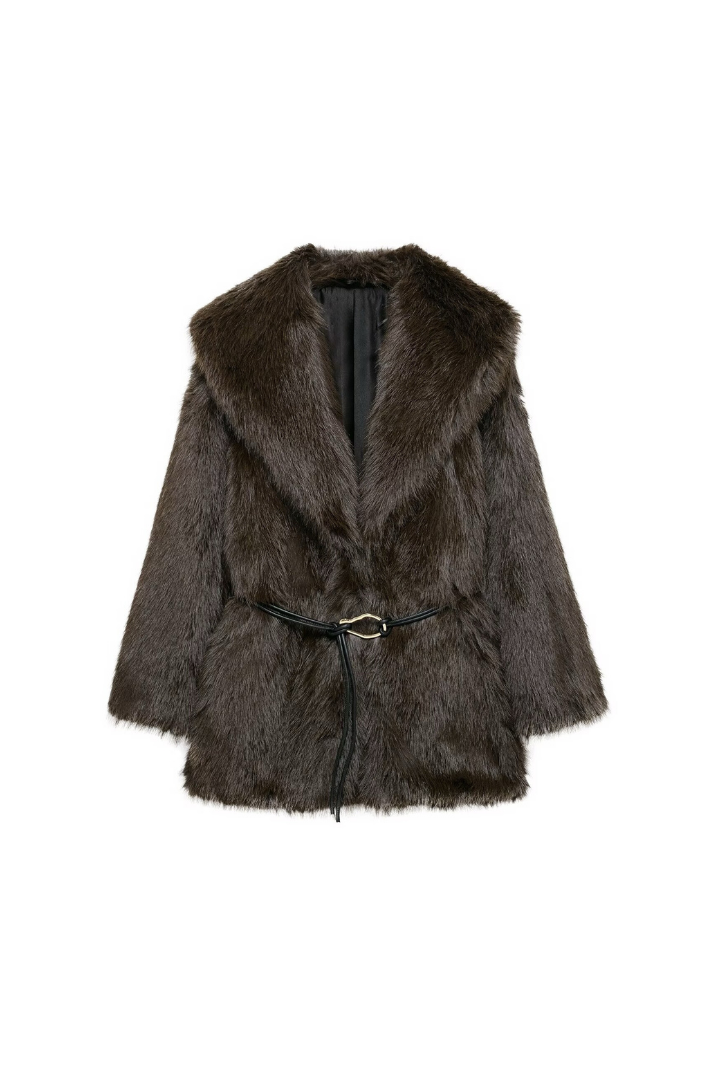 Carisse Kemerli Kürk Ceket