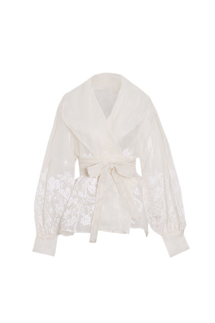 Soleil Çiçek Nakışlı Organze Ceket