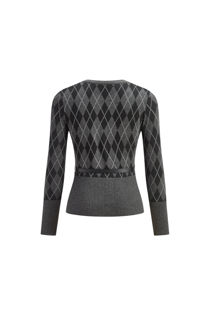 Alessi Baklava Desen Kemerli Hırka