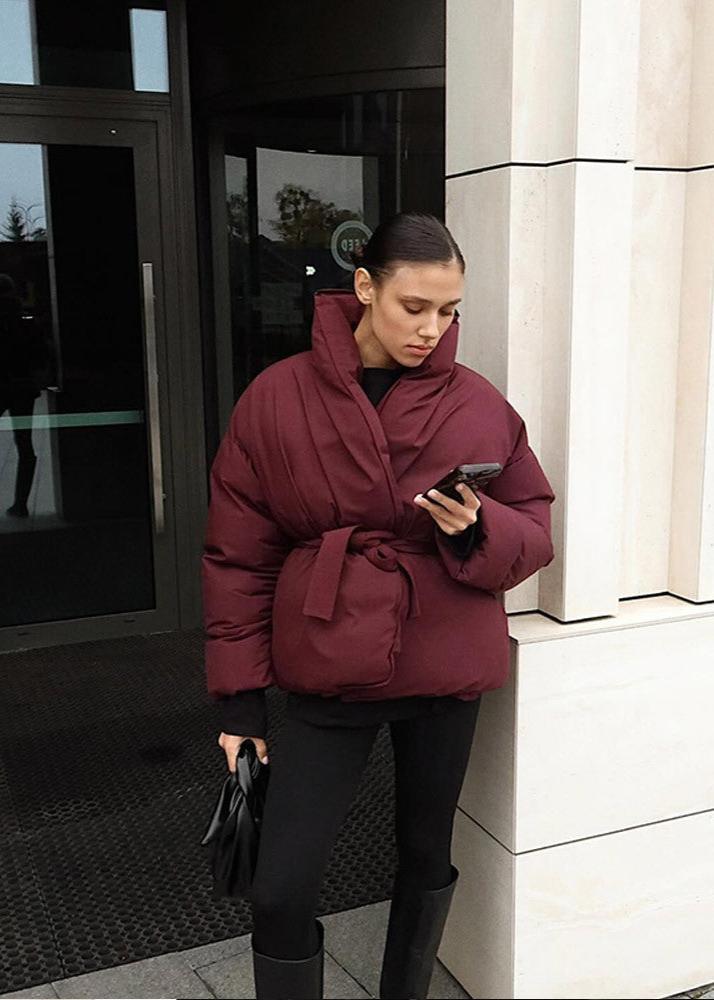 Luxura Kapitone Kuşaklı Puffer Ceket