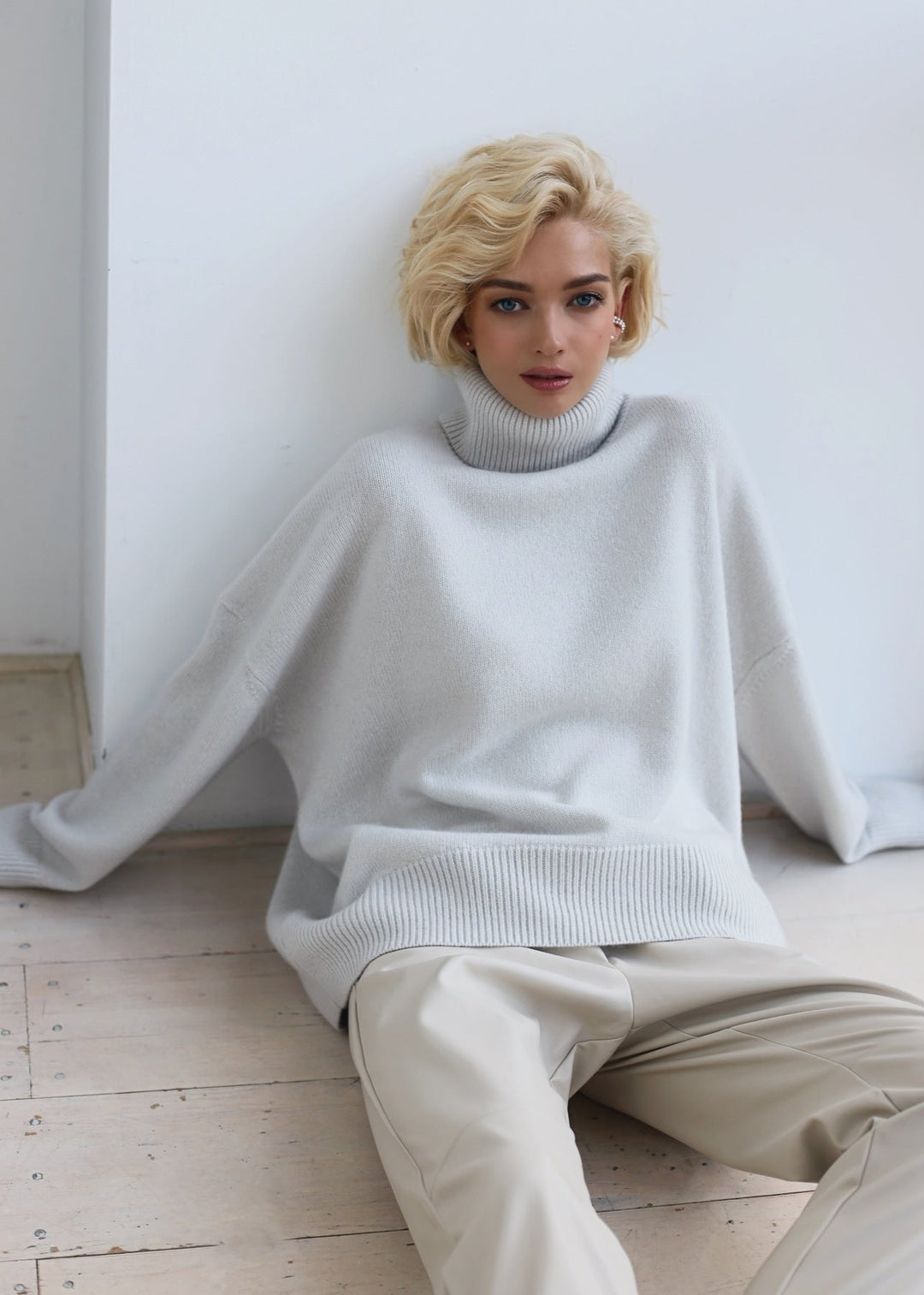 Luxe Oversize Balıkçı Yaka Kazak