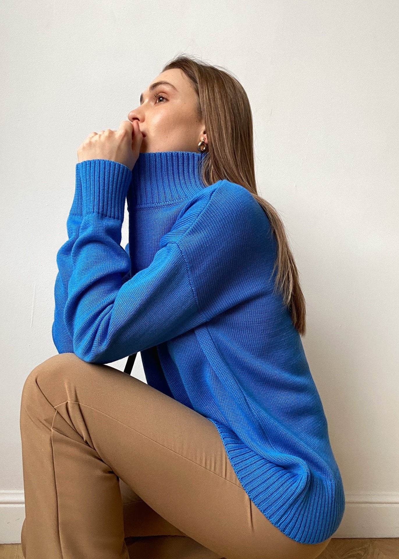 Luxe Nervürlü Balıkçı Yaka Kazak