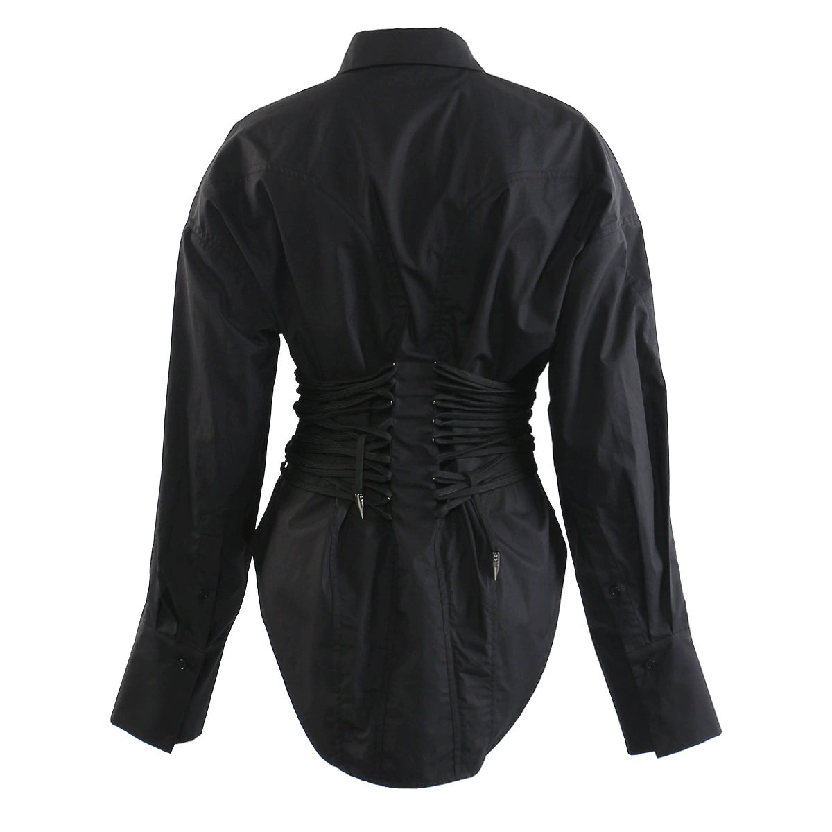 Bérénice Beyaz Kavisli Dantel Detaylı Gömlek