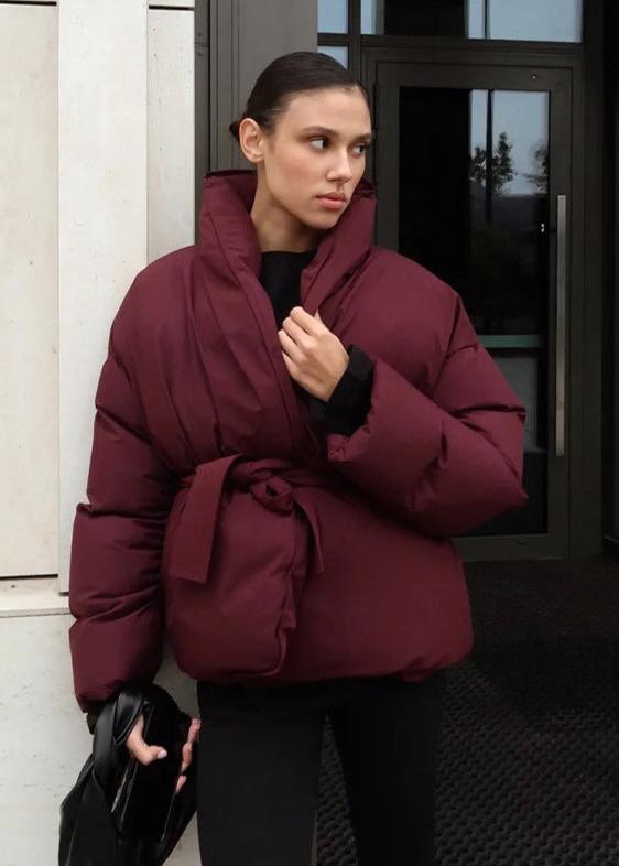 Luxura Kapitone Kuşaklı Puffer Ceket