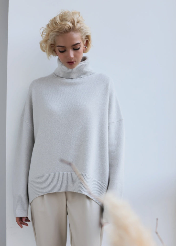 Luxe Oversize Balıkçı Yaka Kazak