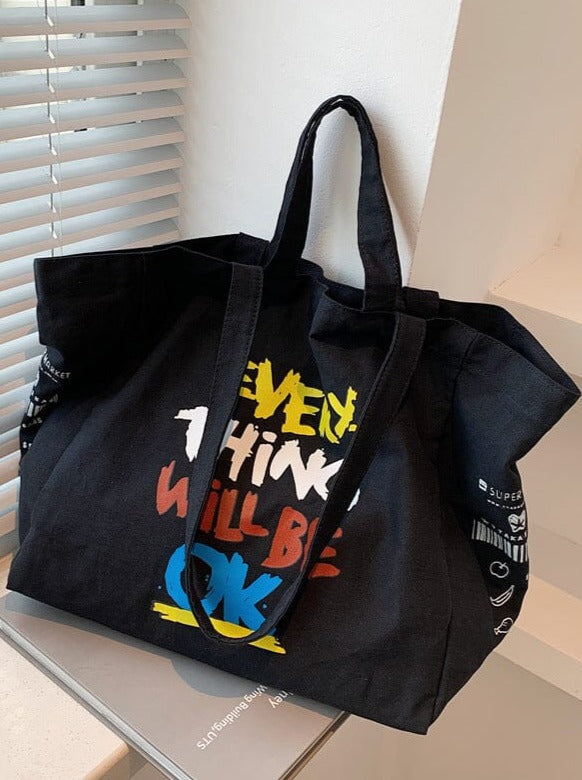 Büyük Kanvas Tote Çanta