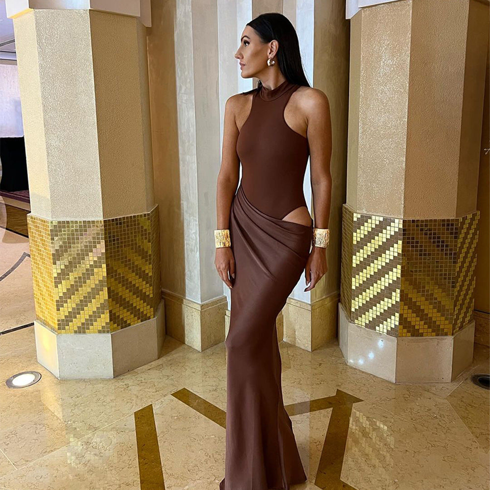 Suena Kesik Detaylı Maxi Elbise