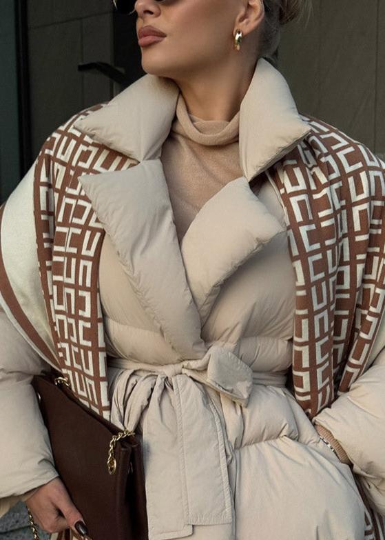 Luxura Kapitone Kuşaklı Puffer Mont