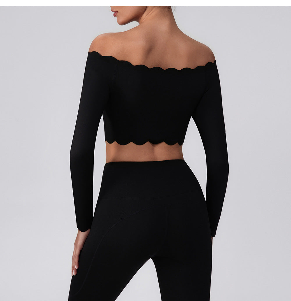 Omuz Açık Taraklı Uzun Kollu Üst