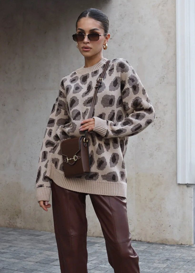 Harmony Leopar Desenli Oversize Kazak