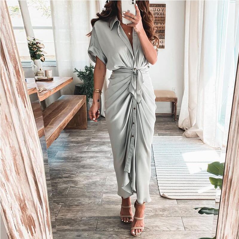 Zarif Düz Renk Kesitli Pileli Elbise - Riosso