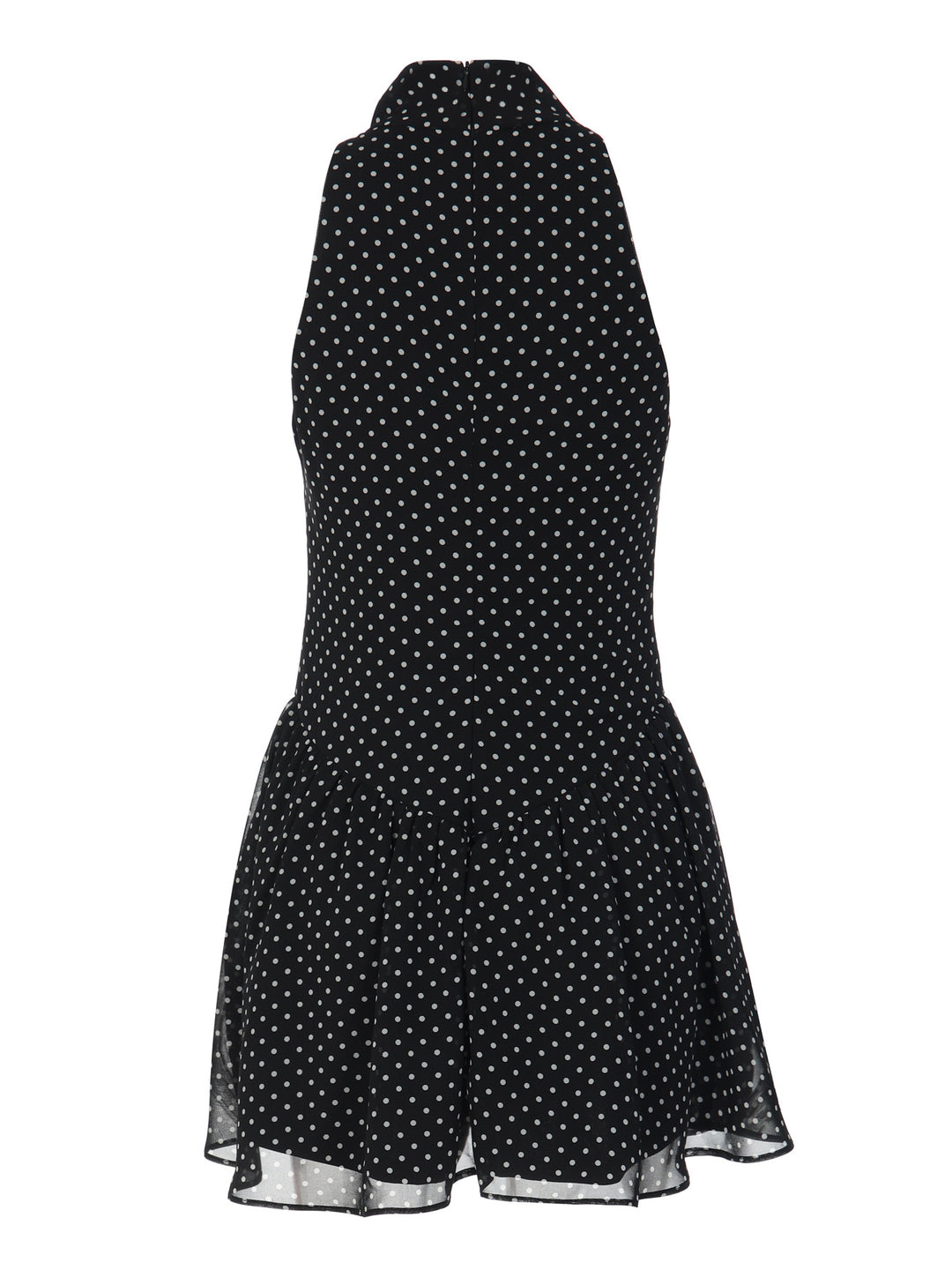 KITTIE LACE PLEAT DRESS - BLACK DOT