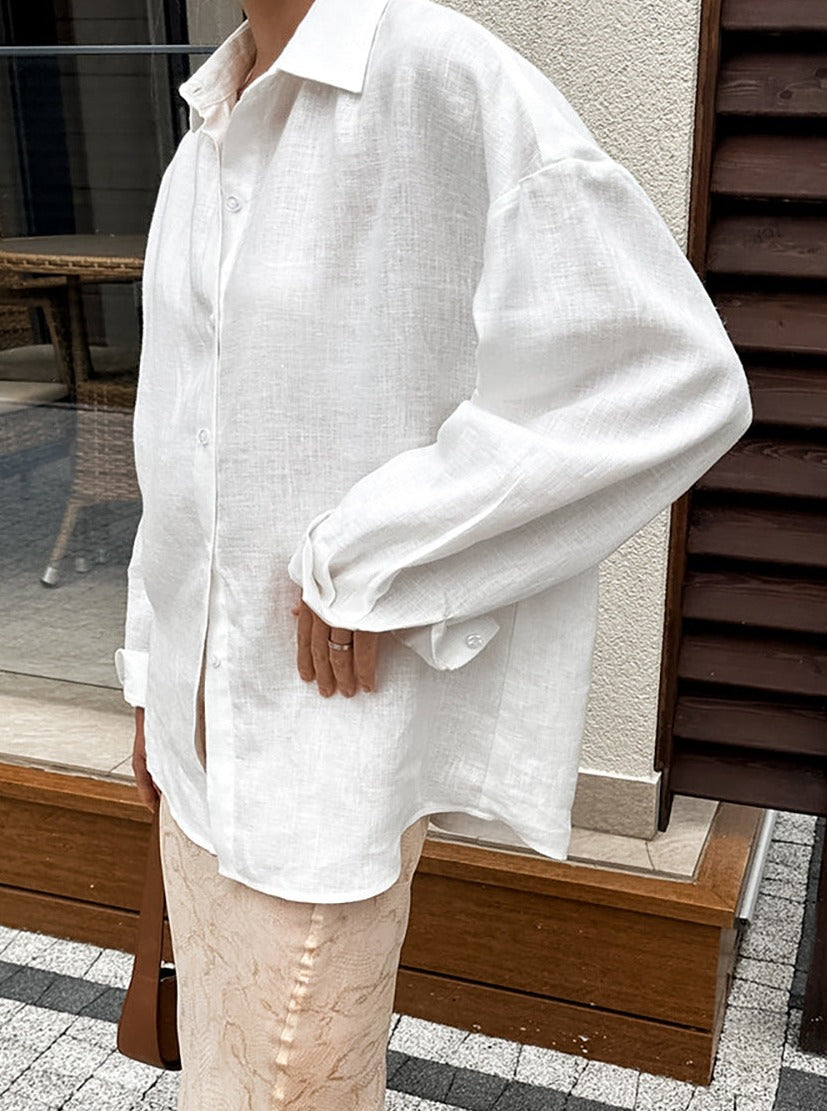 Zari Uzun Kollu Oversize Gömlek - Riosso