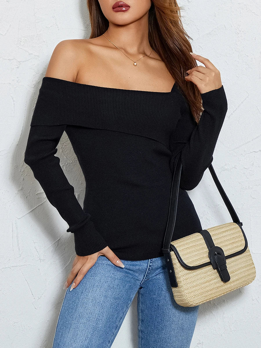 Tek Omuz Örme Bluz