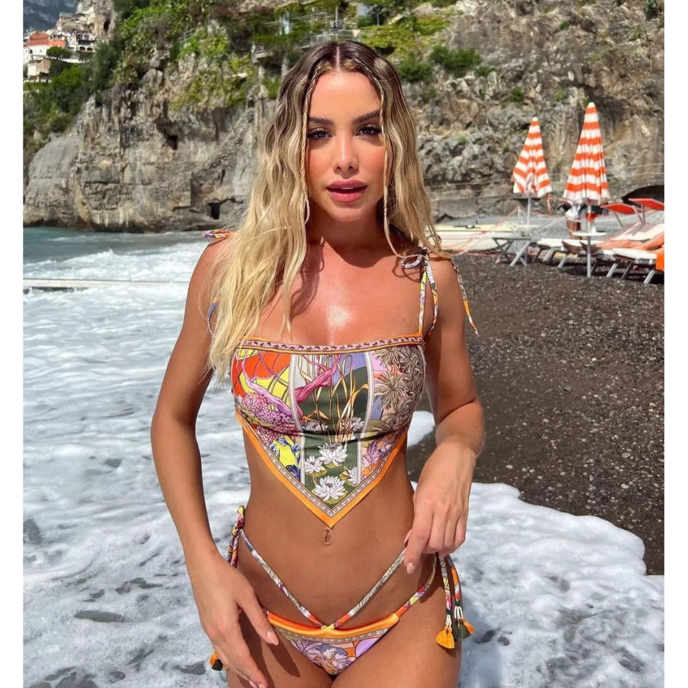 Lexa Desenli Üçgen Bikini Takımı