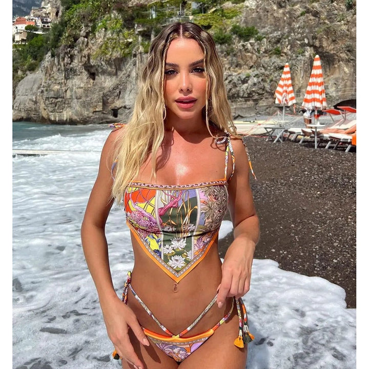 Lexa Desenli Üçgen Bikini Takımı