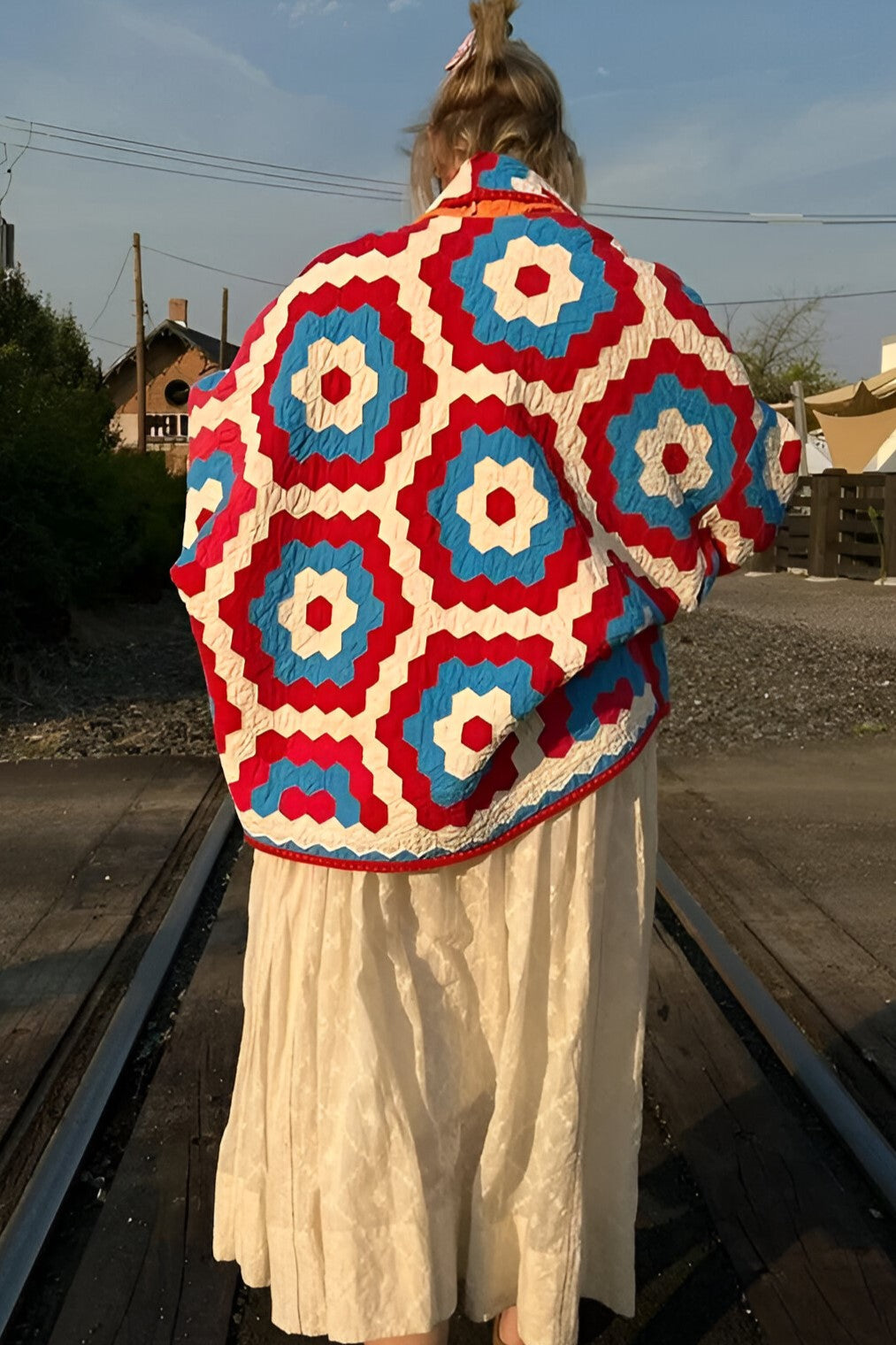 Valianna Baskılı Kapitone Ceket