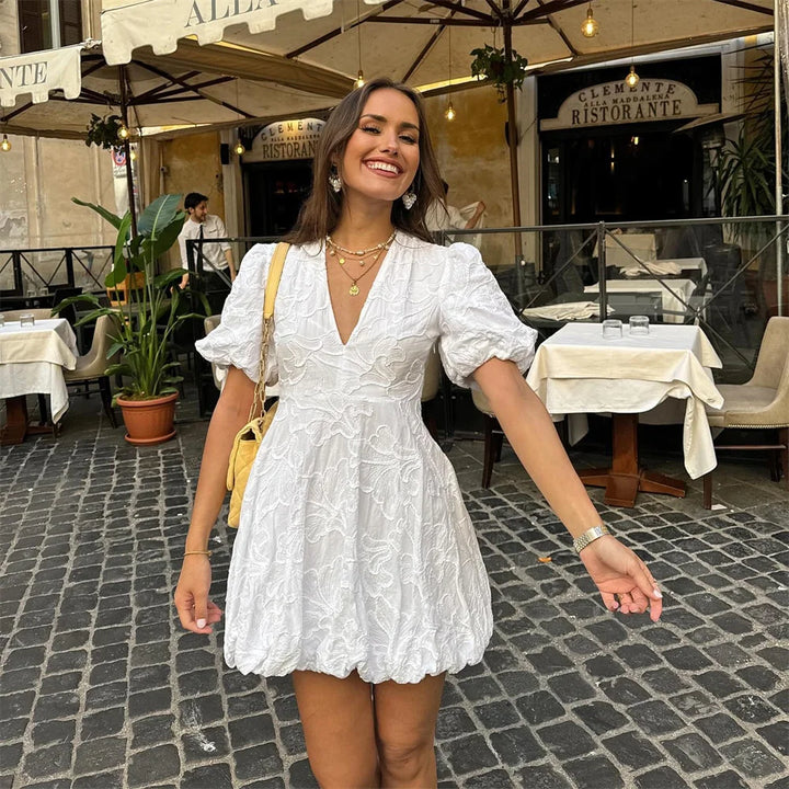 Corinne Şık Kabartmalı Elbise
