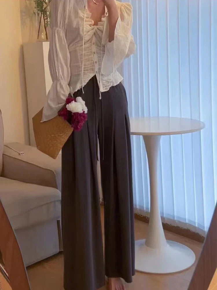 Fransız Model İspanyol Kollu Gömlek Bluz