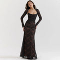 Vintage Dantelli Maxi Elbise
