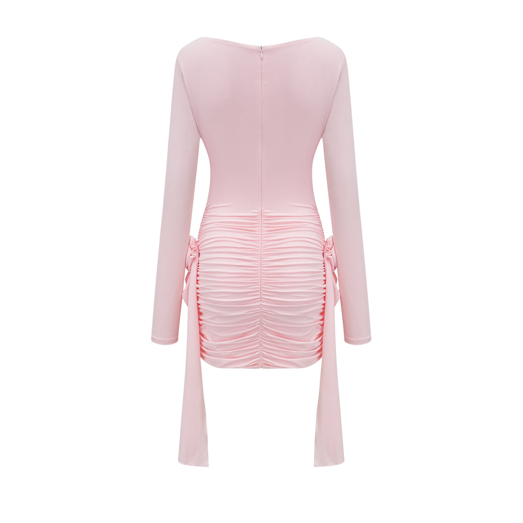 Chloé Pembe Uzun Kollu Çiçekli Elbise