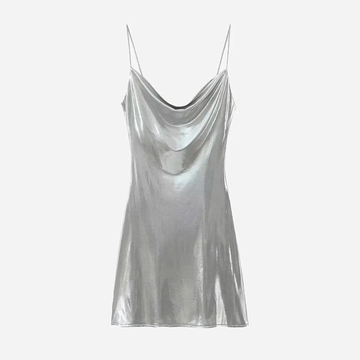 Martinez Metalik Mini Elbise