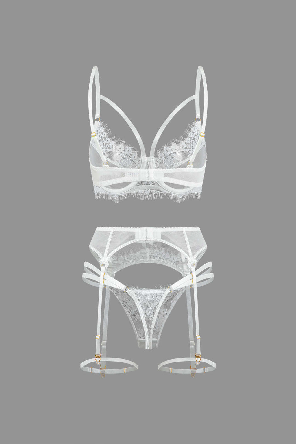 Dantel Şeffaf Jartiyer Takımı