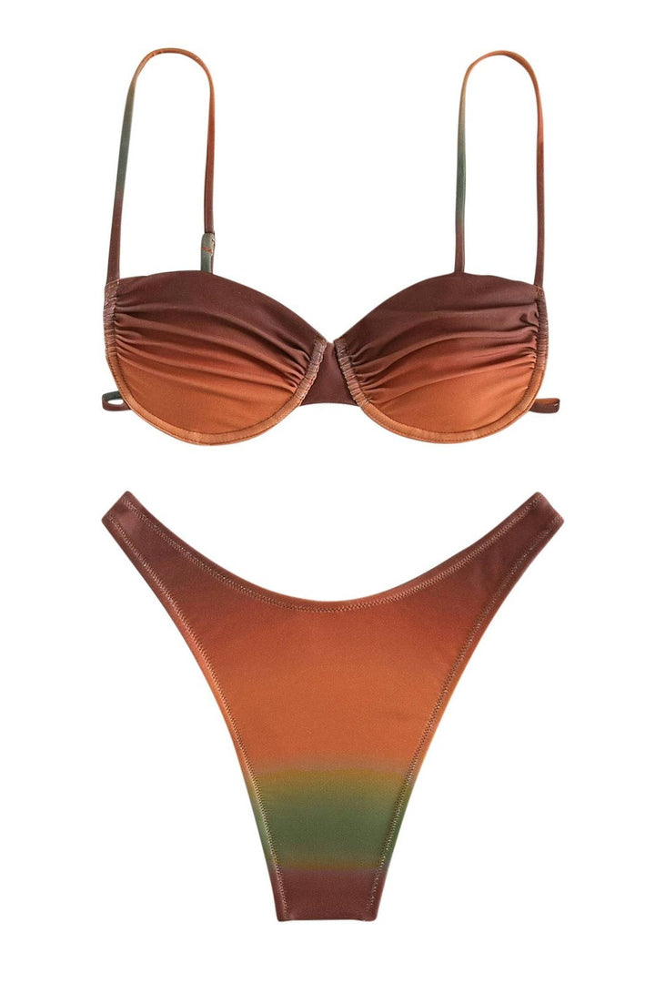 Brook Baskılı Degrade Bikini Takımı