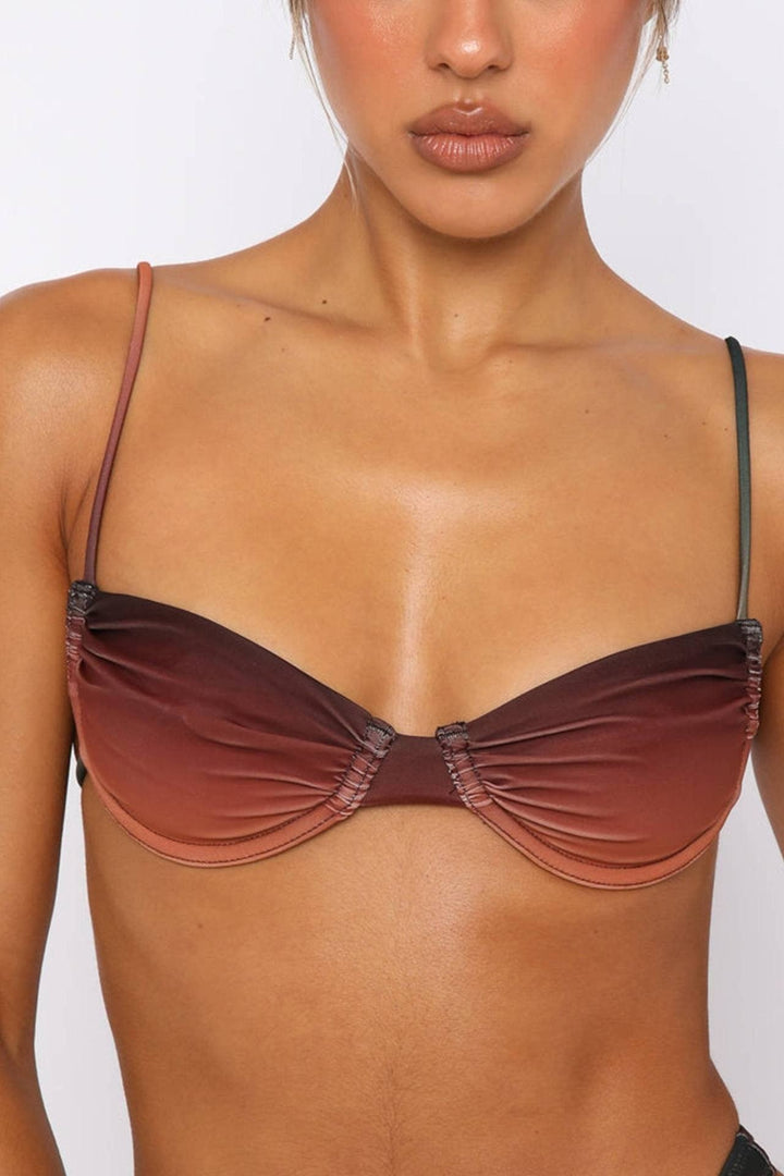 Brook Baskılı Degrade Bikini Takımı