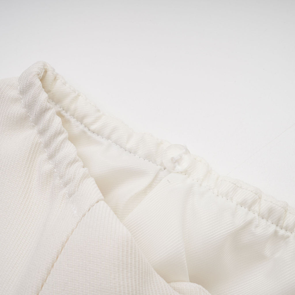 Caitlin Beyaz Suni Kürk Ceket Ve Etek Eşleştirme Seti