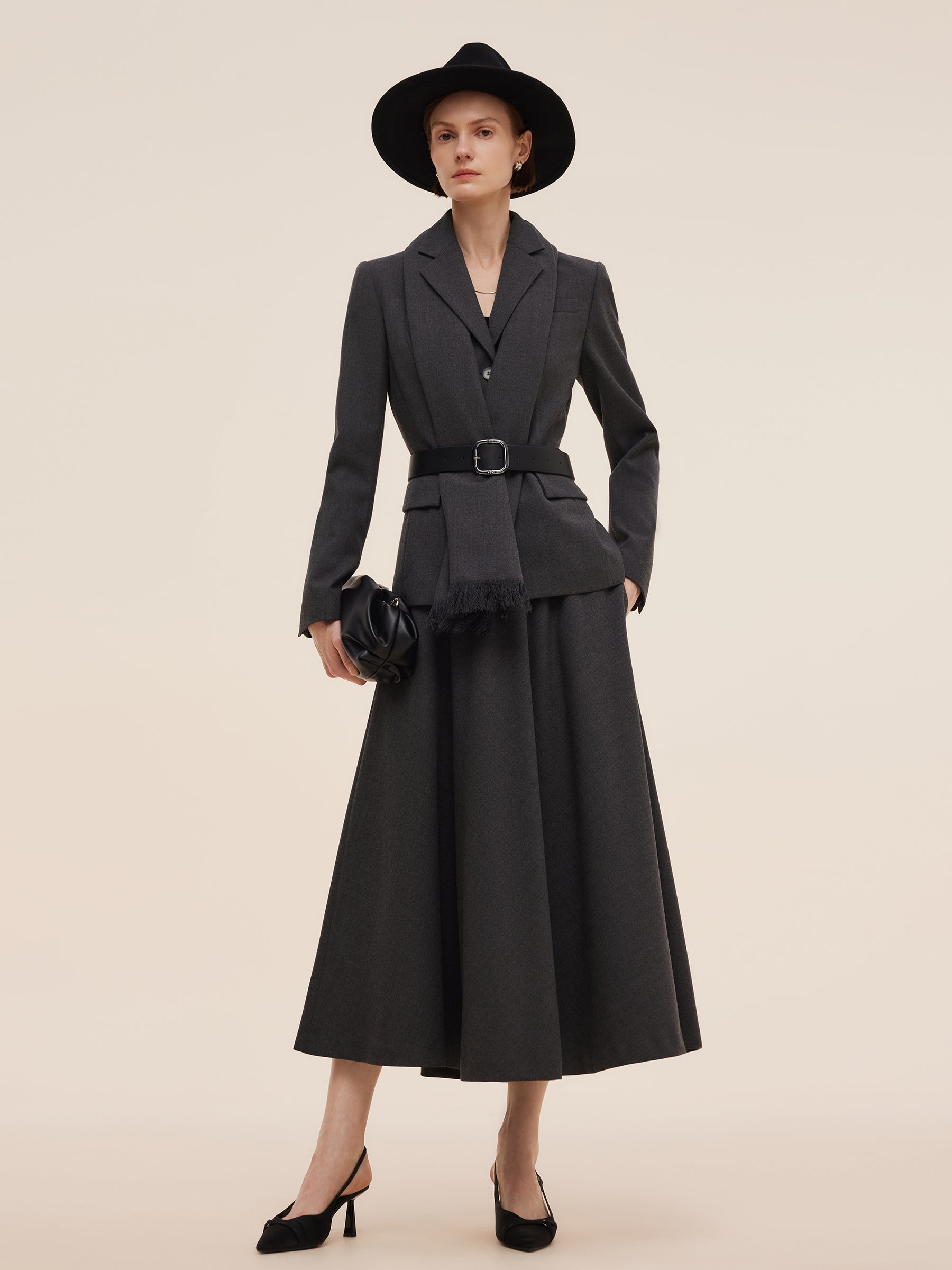 Yün Karışımlı A Form Kadın Etek