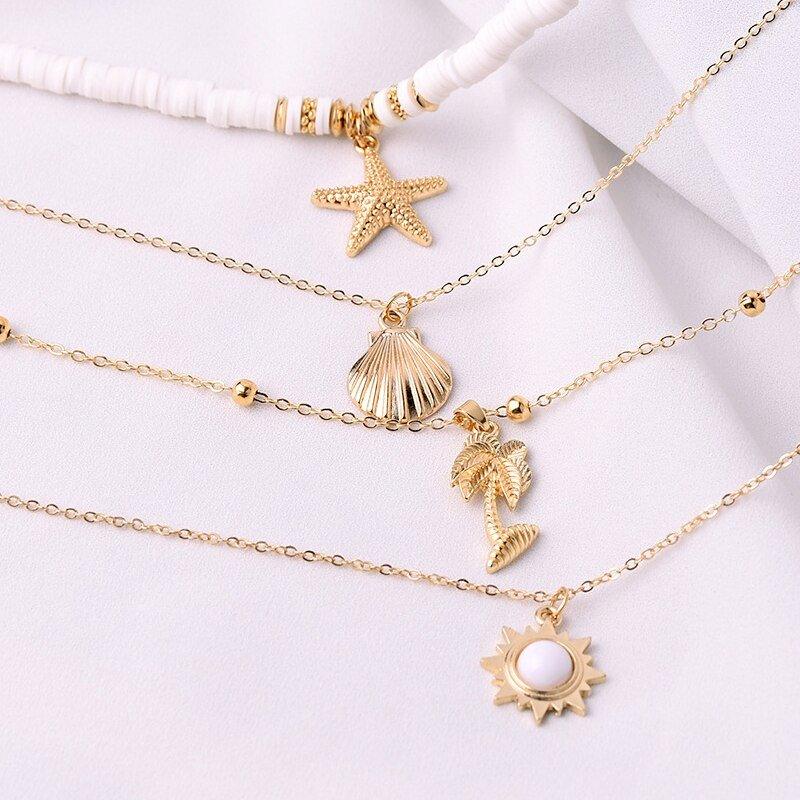 4 Parçalı Denizyıldızı Kolye - Riosso