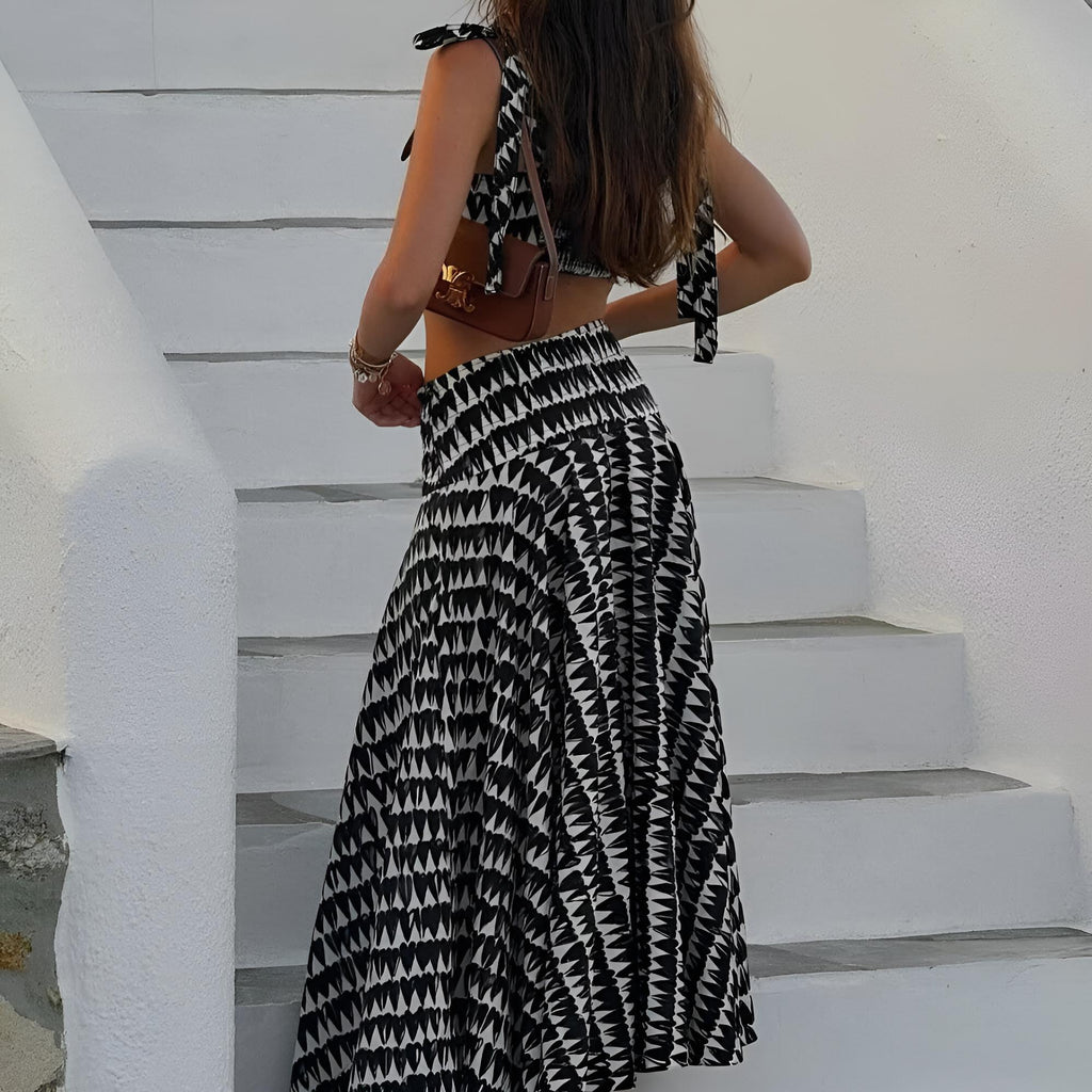 Damla Baskı Üst ve Etek Takım