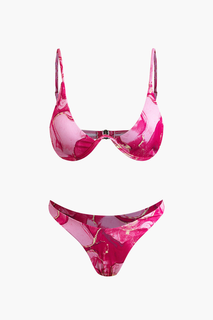 Baskılı Bikini ve Pareo Takımı