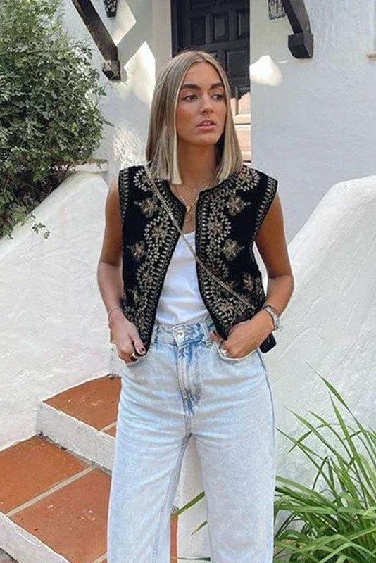 Miorella İşlemeli Yelek