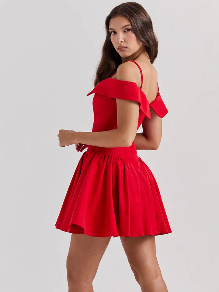 Elida Floral Mini Elbise