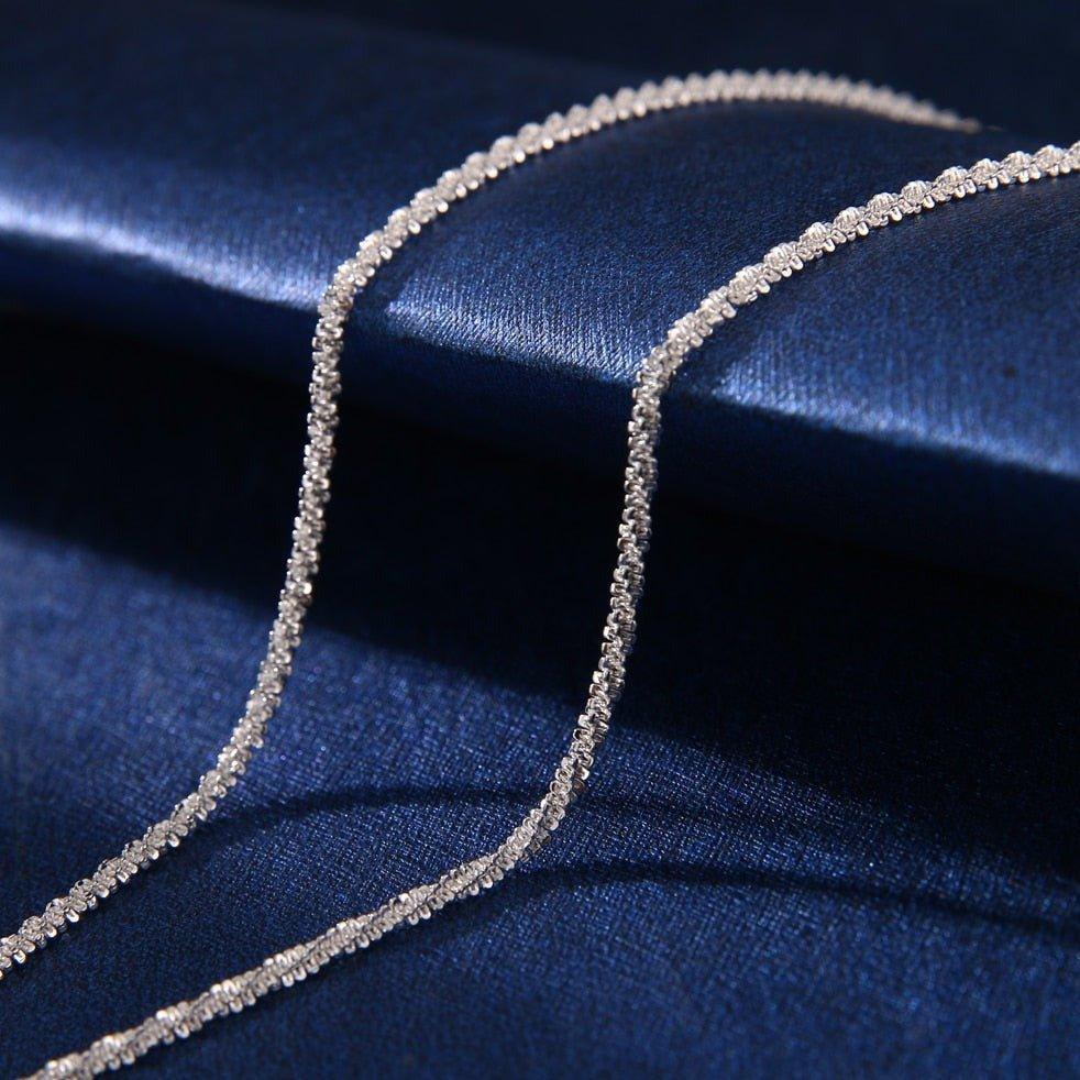 Gümüş Taşlı Kısa Kolye