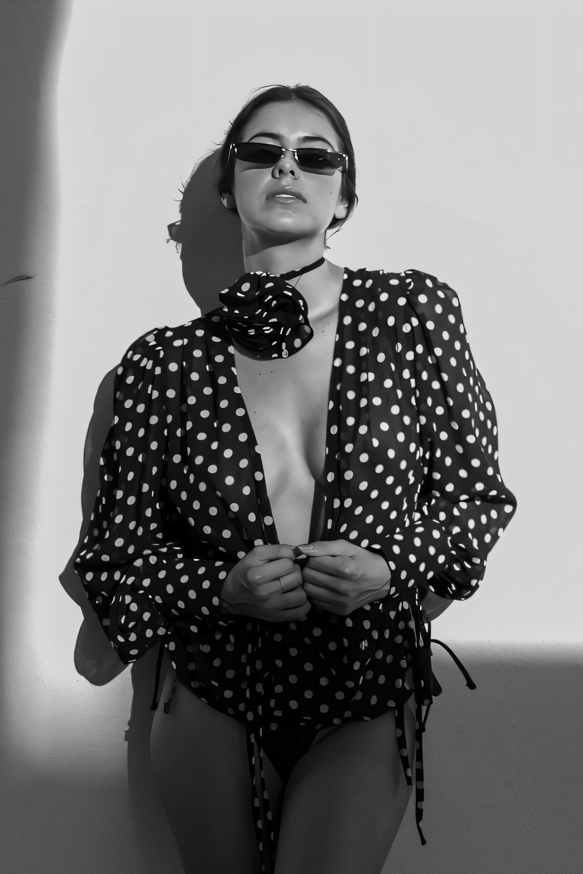 Puantiyeli Uzun Kollu Bluz