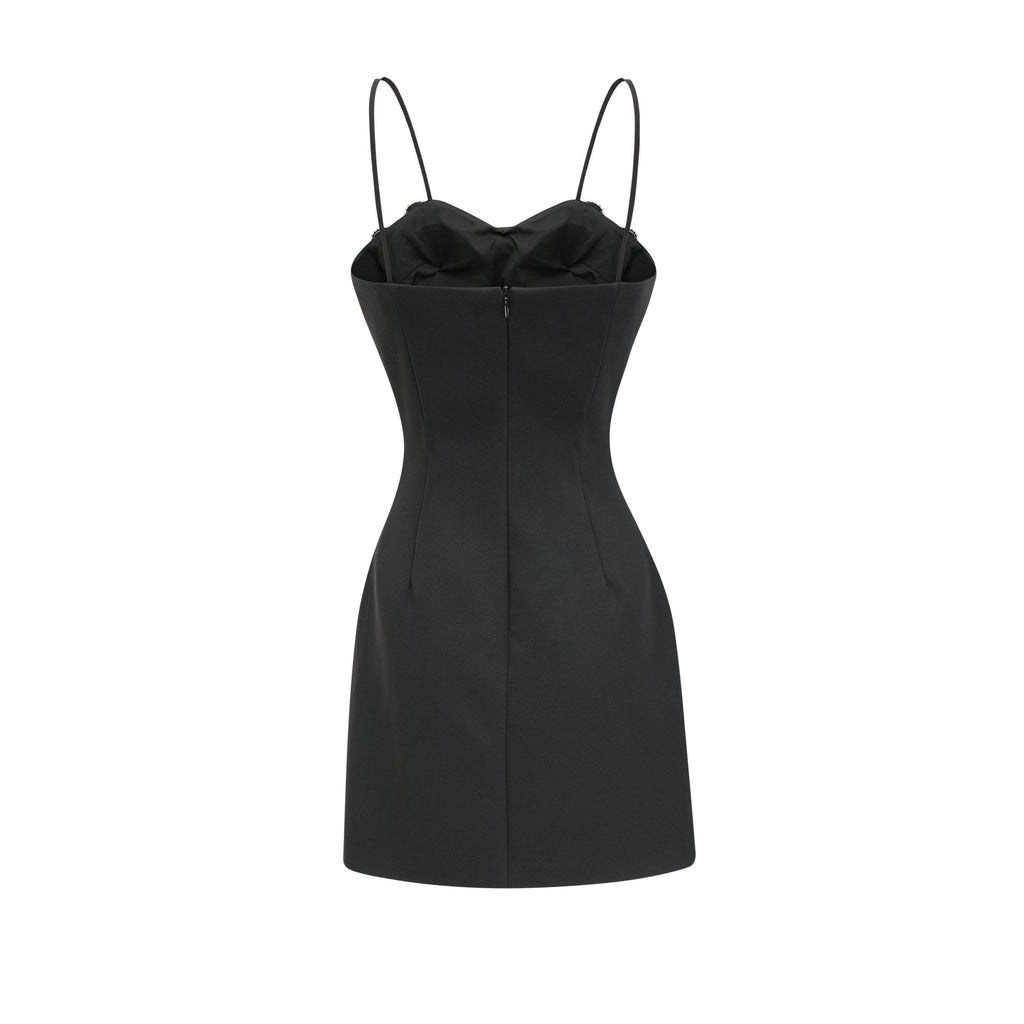 Kurdela Detaylı İşleme Mini Elbise