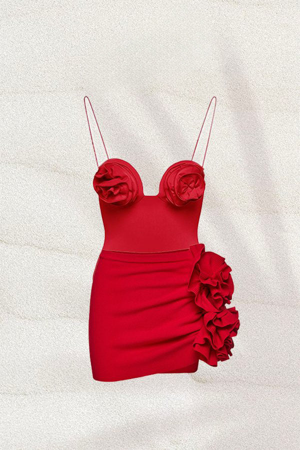 Joyce Çiçek Detay İki Parça Mayo Takımı