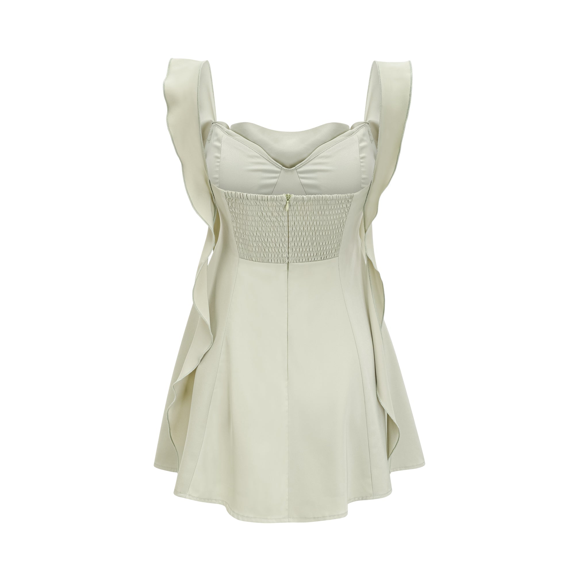 Karina Sütyen Dolgulu Saten Mini Elbise