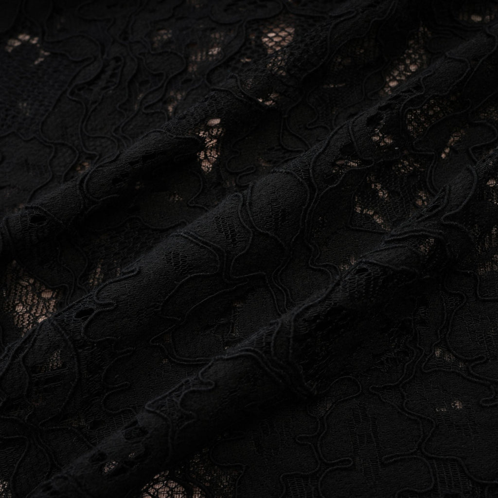 Kylitha Siyah Dantel Kurdeleli Mini Elbise