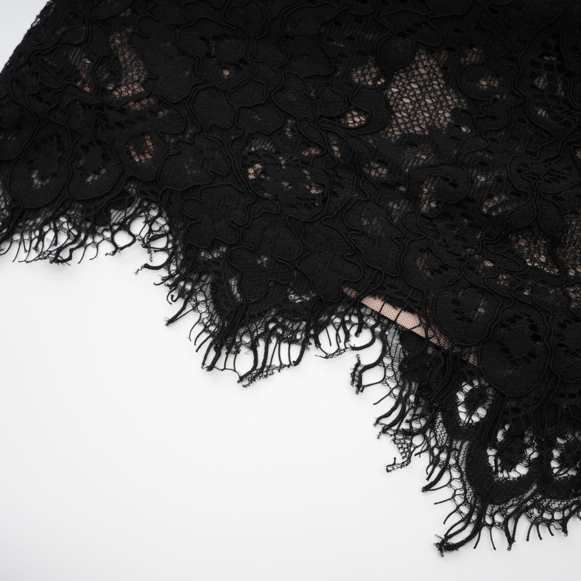 Kylitha Siyah Dantel Kurdeleli Mini Elbise