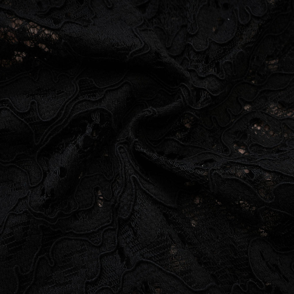 Kylitha Siyah Dantel Kurdeleli Mini Elbise