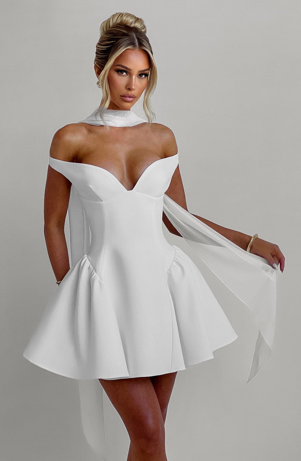 Marla Mini Elbise - Fildişi