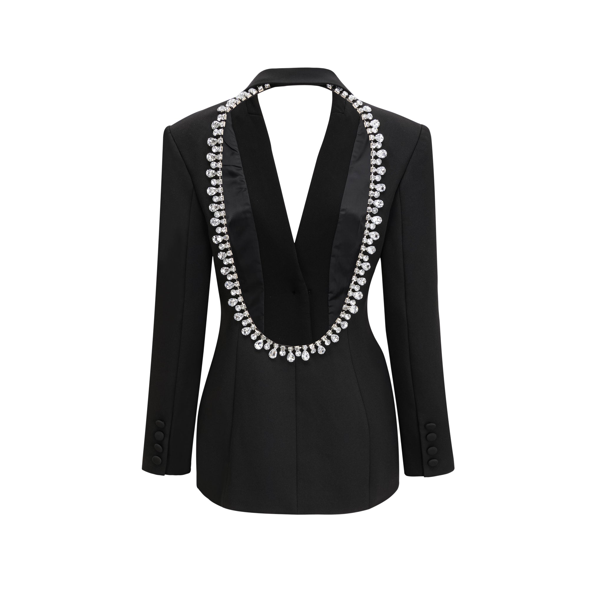 Odette Siyah Arkası Açık Blazer